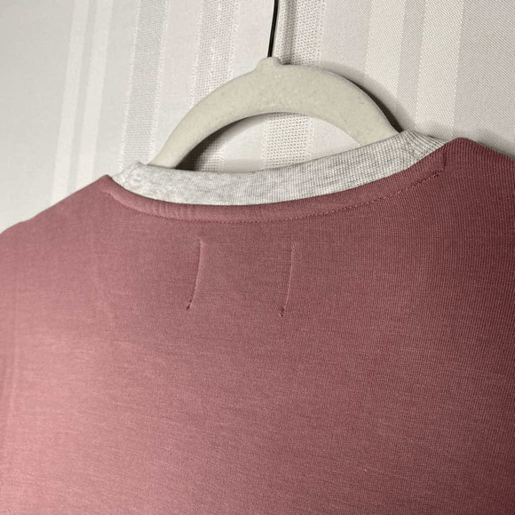 Madewell MWL Superbrushed Colorblock Easygoing Sweatshirt Crewneck Size XS Pink - Picture 7 of 8